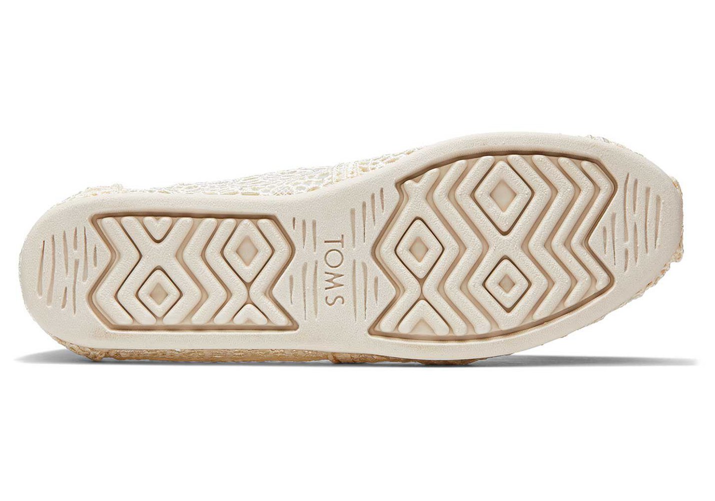 Toms Espadryle Damskie Beżowe - Alpargata Moroccan Crochet - 05PZRJVEX